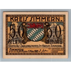 ALEMANIA 1921 BILLETE DE 50 Pfennig HERMOSO